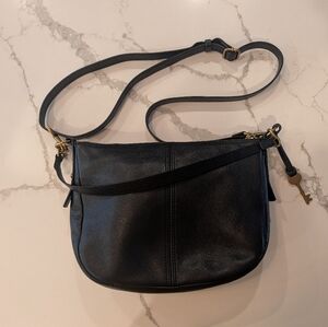 FossilJolie Zip Key Leather Crossbody Shoulder Bag
